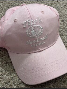 Tito's Handmade Vodka Pink Embroidered Baseball Cap